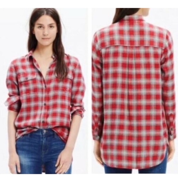 Madewell Tops - Madewell Ex-Boyfriend Fairfax Plaid Flannel